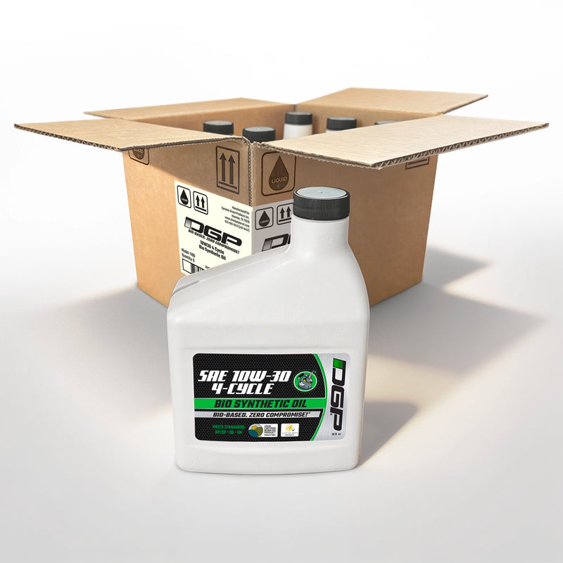 DGP 10W-30 4-cycle engine oil 18oz bottle in shipping box