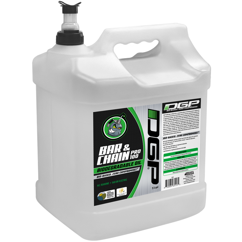 DGP Pro100 bio-based bar and chain oil bulk pail for chainsaws