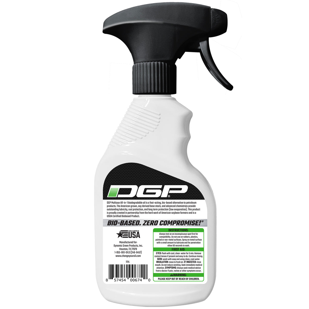 Multiuse All-In-1 Biodegradable Oil sray bottle back