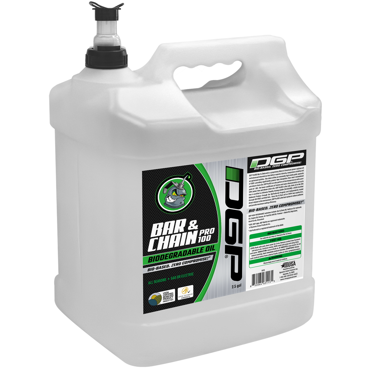 Bio-based Bar & Chain Oil 2.5 Gallon Case | DGP Pro100