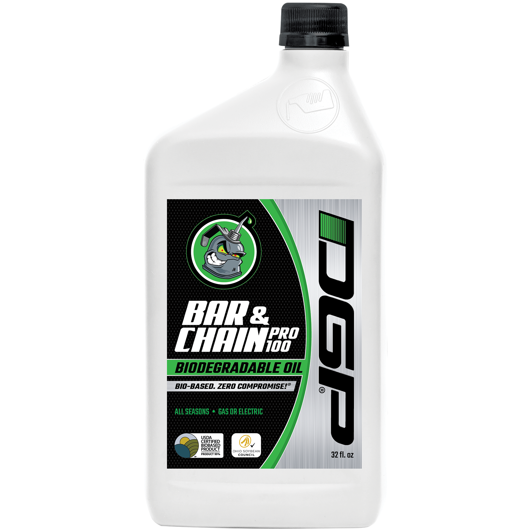 DGP Pro100 bio-based bar and chain oil 32oz bottle for chainsaws