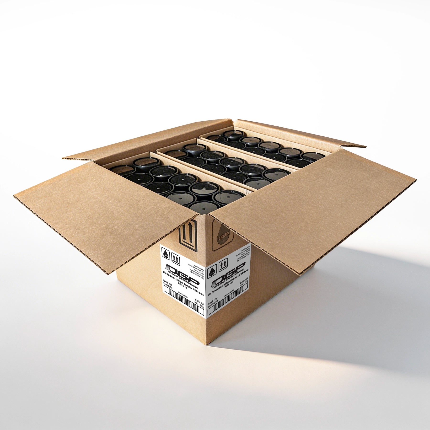 Case of 30 DGP bio-based synthetic lithium complex #2 grease tubes